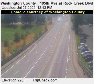 Traffic Cam Washington County - 185th Ave at Rock Creek Blvd